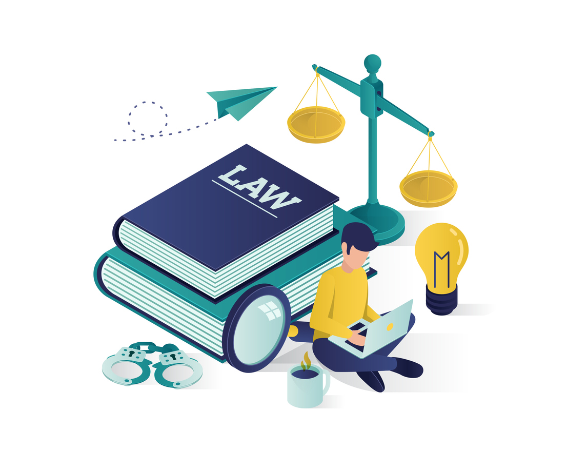 justice and law isometric illustration , law firm isometric illustration, judgement isometric illustration for website landing page,banner,infographic,presentation illustration vector
