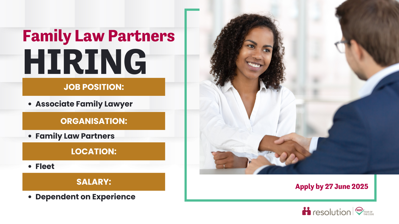 Associate Senior Associate Family Lawyer Resolution